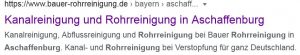 Kanalreinigung Aschaffenburg - Schwarze Liste